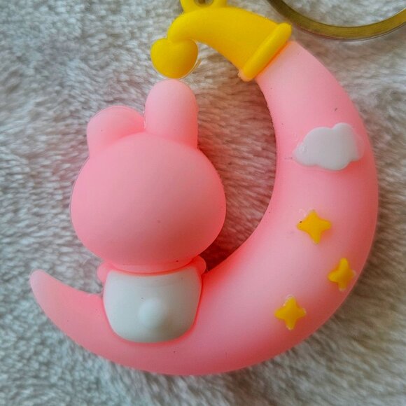 New My Melody on Pink Moon Keychain - Picture 2 of 2